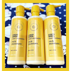 Bath & Body Works Coco Shea Honey Fragranced Rich Moisture 7.8oz Body Lotion x3